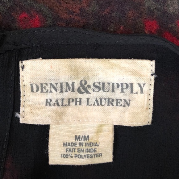 Denim & Supply Ralph Lauren Floral Mesh Mini Ruffle Dress M - Picture 6 of 8